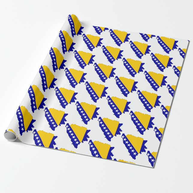 Papier für die bosnische Flagge Geschenkpapier (Ungerollt)