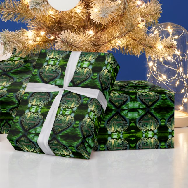 Papier für die elektronische Schaltung in Herzform Geschenkpapier (Feiertage)