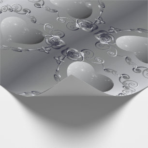 Papier für die Silber-Rose Geschenkpapier