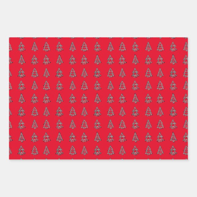 Papier für die Umhüllung von rotem Baumkronen (Vorderseite)