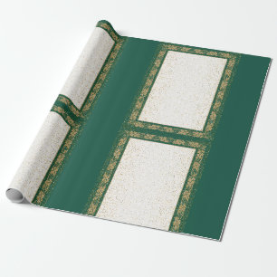 Papier für goldene und grüne Matte Geschenkpapier