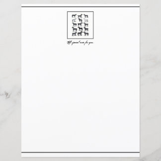 Papier für Pferde schwarz und weiß