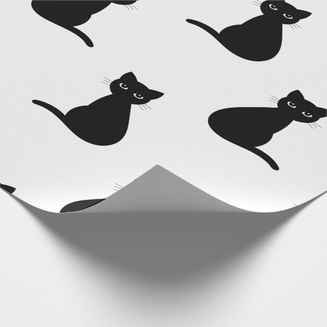 Papier für schwarze Katzen Geschenkpapier (Ecke)