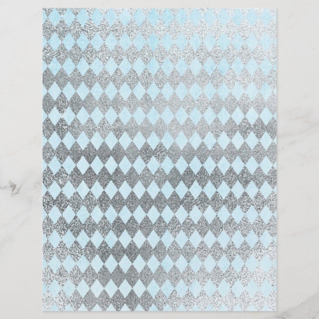 Papier für Silver & Blue Diamond-Muster (Vorderseite)
