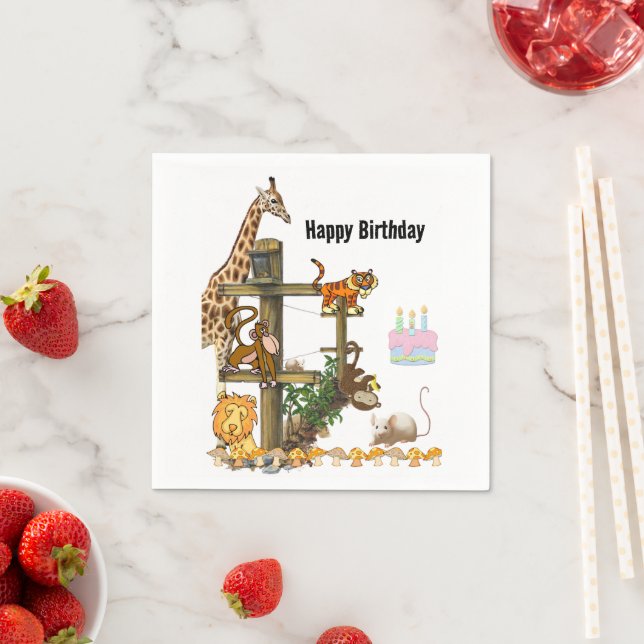 Papier für Wildtiere Napkins Serviette (Beispiel)