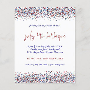 PAPIER Glitzer Red Blue White 4. Juli GRILLEN Ei