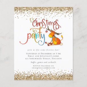 PAPIER   Glitzernde Weihnachtsfeier - Partyeinladu