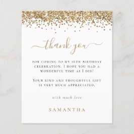 PAPIER | Gold Glitzer Foto Sweet 16 Vielen Dank