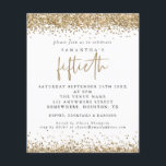 PAPIER | Gold Glitzer Fünfzigste Party Einladung<br><div class="desc">Paper Gold Glitzer Fünfzigste Party Einladung. Eine preisgünstige PAPER Alternative OHNE ENVELOPES im KLEINEN Format 4.5" x 5.6" und zum günstigen Preis. (Standard A6 Umschläge sind die nächstgelegene Größe) Elegante goldene Imitate Glitzer Konfetti Ränder sind oben und unten und auch auf der Rückseite. Fünfzig ist Set in einem modernen Stil...</div>