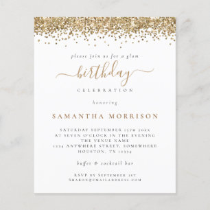 PAPIER Gold Glitzer Jeglicher Geburtstagsparty E