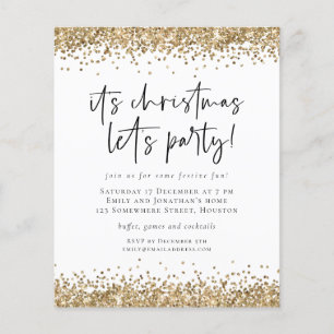 PAPIER Gold Glitzer Weihnachten Lasse Party Einl