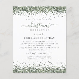 PAPIER | Grüner Glitzer Weihnachtsweiße Party Einl