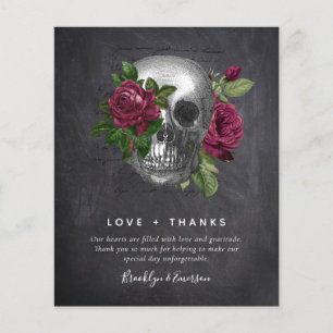 PAPIER Hochzeit Vielen Dank Hinweis Gothic Skull