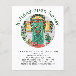 PAPIER | Holiday Open House Party Green Flyer
