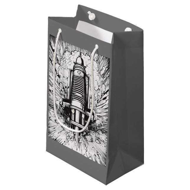 PAPIER KLEINE GESCHENKTÜTE (Vorderseite Schrägansicht)