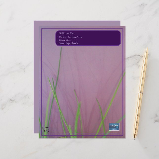 Papier (Lavendel) RFPMDesign ©️ 2024 (Vorderseite/Rückseite Beispiel)