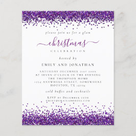 PAPIER Lila Glitzer Weihnachtsfest Party Weiße Ein