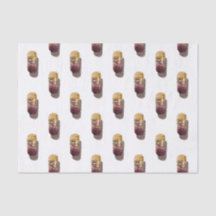 Papier lindert mit Aquarell des Korks des Weins