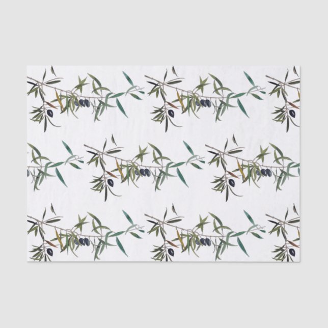 Papier lindert mit Aquarell des Zweigs des (Vorderseite)