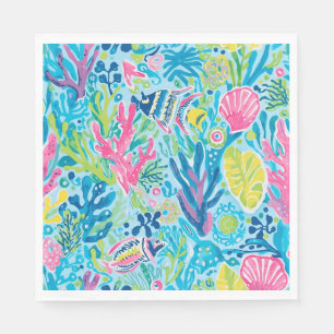 Papier-Lunch-Napkin in stilvoller Grafik Serviette