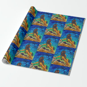 PAPIER - MÄDCHEN IN ROCKPOOL GESCHENKPAPIER