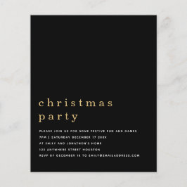 PAPIER | Minimal Gold Black Christmas Party Einlad