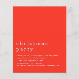 PAPIER | Minimal Red White Christmas Party Einladu