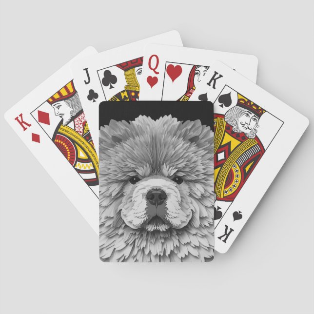 PAPIER MIRAGE Blue Chow Spielkarten (Rückseite)