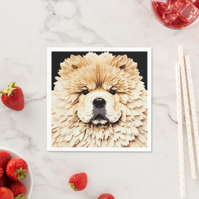 PAPIER MIRAGE Cream Chow Serviette (Beispiel)