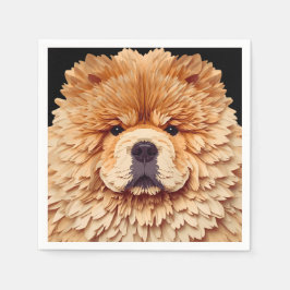 PAPIER MIRAGE Red Chow Serviette