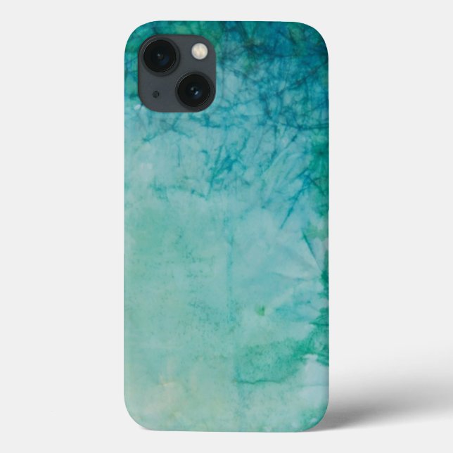Papier mit Abstrakt blauer, grüner und schwarzer F Case-Mate iPhone Hülle (Rückseite)