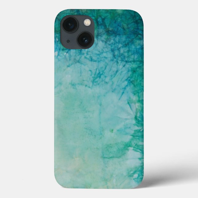Papier mit Abstrakt blauer, grüner und schwarzer F Case-Mate iPhone Hülle (Rückseite)