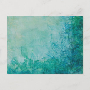 Papier mit Abstrakt blauer, grüner und schwarzer F Postkarte