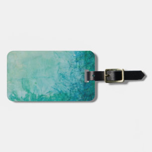 Papier mit Abstraktem Blau, Grün und Schwarz Gepäckanhänger