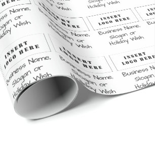 Papier mit benutzerdefiniertem Firmenlogo mit Text Geschenkpapier