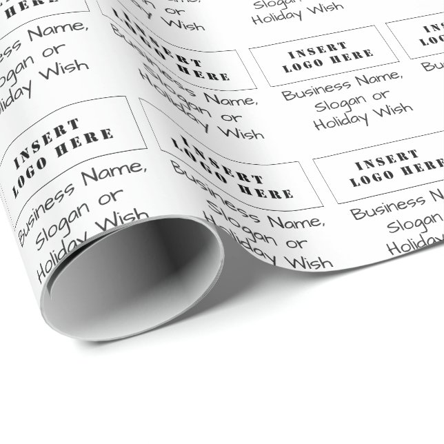 Papier mit benutzerdefiniertem Firmenlogo mit Text Geschenkpapier (Rolleneckpunkt)