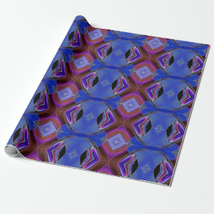 Papier mit blauem und rotem Karton Geschenkpapier