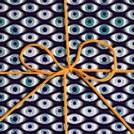 Papier mit blauen und grauen Augen Geschenkpapier