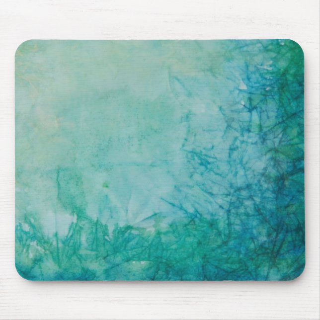 Papier mit blauer, grüner und schwarzer abstrakter mousepad (Vorne)