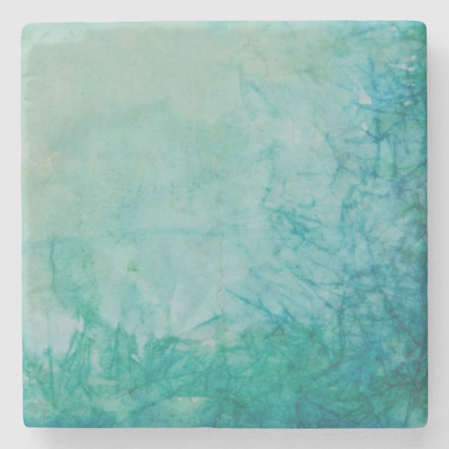 Papier mit blauer, grüner und schwarzer abstrakter steinuntersetzer (Vorderseite)