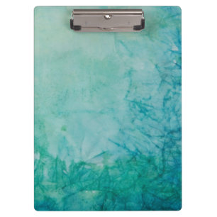 Papier mit der blauen, grünen und schwarzen Farbe Klemmbrett