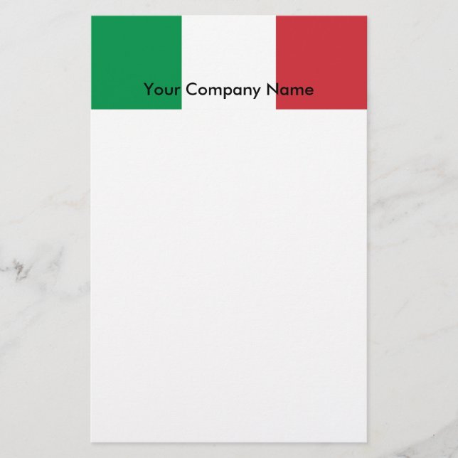 Papier mit der Flagge Italiens (Vorderseite)