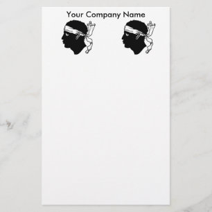 Papier mit der Flagge Korsikas, Frankreich