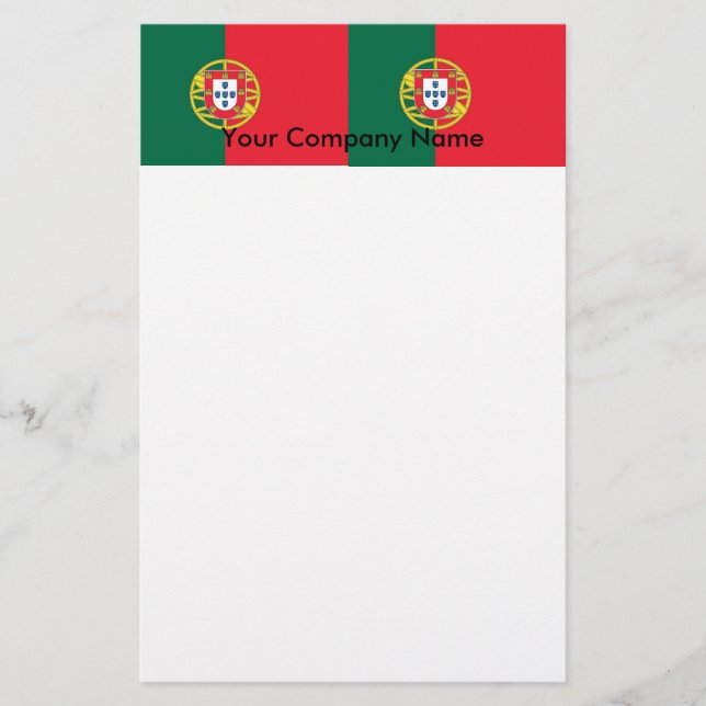 Papier mit der Flagge Portugals (Vorderseite)