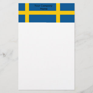 Papier mit der Flagge Schwedens