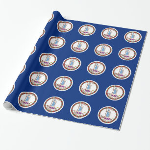 Papier mit der Flagge von Virginia Geschenkpapier