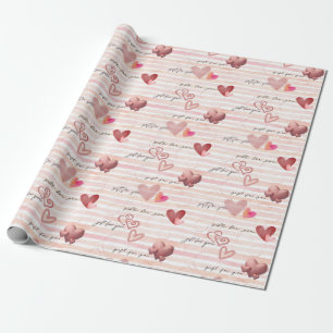 Papier mit Herzen Geschenkpapier