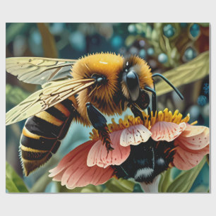 Papier mit Pollensammlung Geschenkpapier