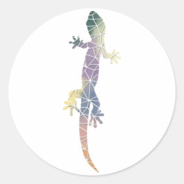 Papier-Mosaik-Lizard-Aufkleber Runder Aufkleber