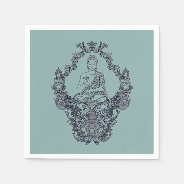 PAPIER NAPKIN: BUDDHA SERVIETTE (Vorderseite)